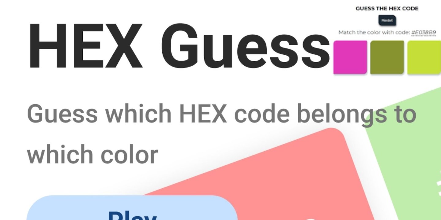 Dijital Renk Bilginizi "Hexcodle" ile Test Edin