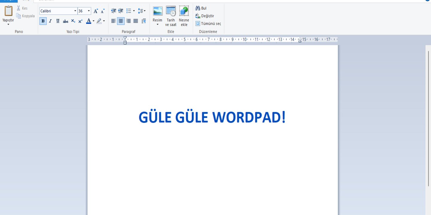 Microsoft Wordpad Uygulamasını Kaldıracağını Duyurdu!