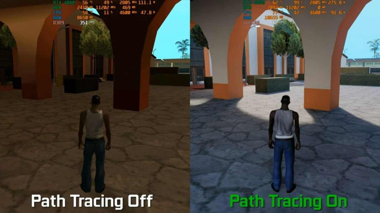 GTA San Andreas'a RTX Remix Güncellemesi! İşte Yenilenen Oyundan O Görüntüler