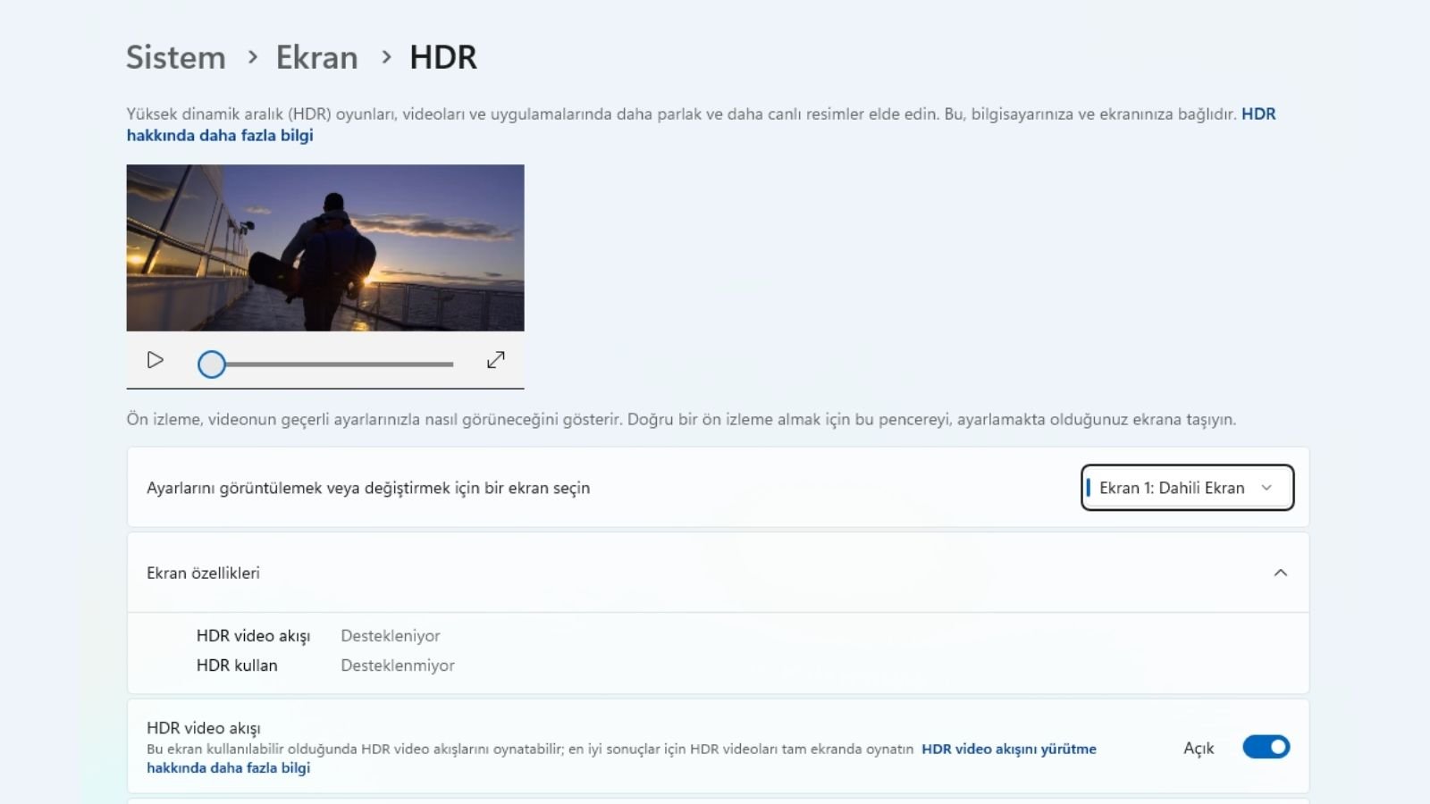 Windows 11’de HDR Özelliği Nasıl Açılır?