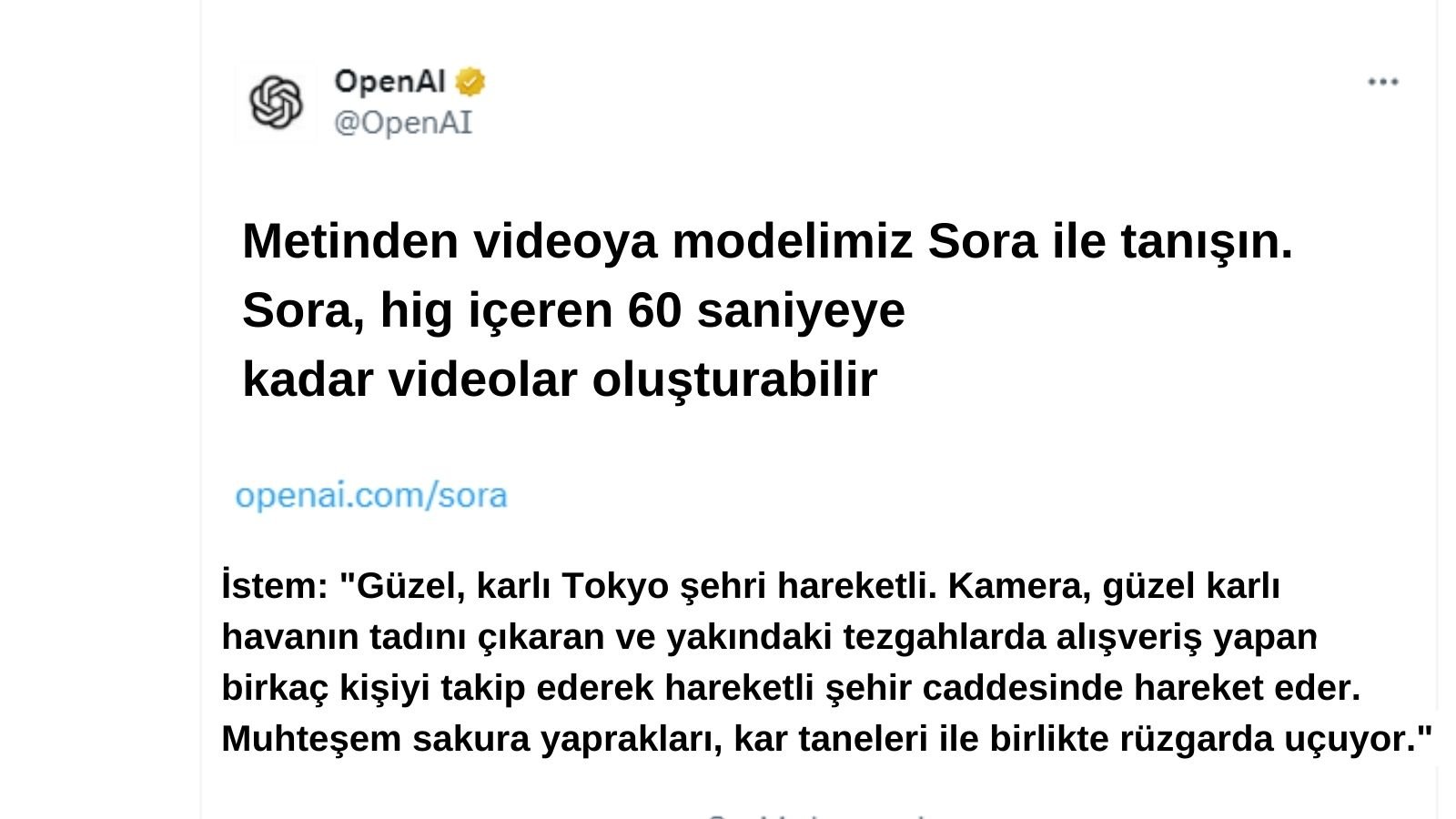 OpenAI Sora İle Yapay Zekayı Kullanarak Video Yapıyor! 4 ChatGPT'nin yaratıcısı olan OpenAI şirketi, yeni video yapay zeka modelini tanıtımını yaptı. Sora yeni bir sayfaya başlayacak gibi görünüyor.