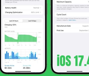 iOS 17.4’te iPhone'ların Batarya Sağlığı Kontrol Edilecek