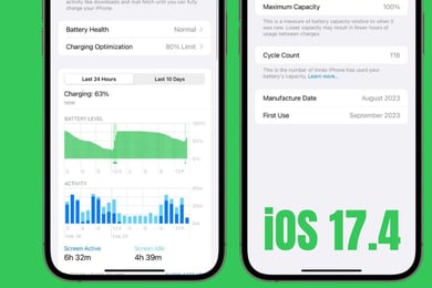 iOS 17.4’te iPhone'ların Batarya Sağlığı Kontrol Edilecek