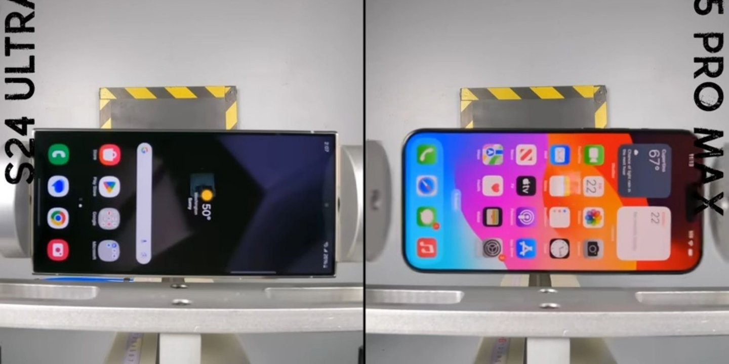 iPhone 15 Pro Max ve Galaxy S24 Ultra'dan Düşme Testlerinde Karşı Karşıya