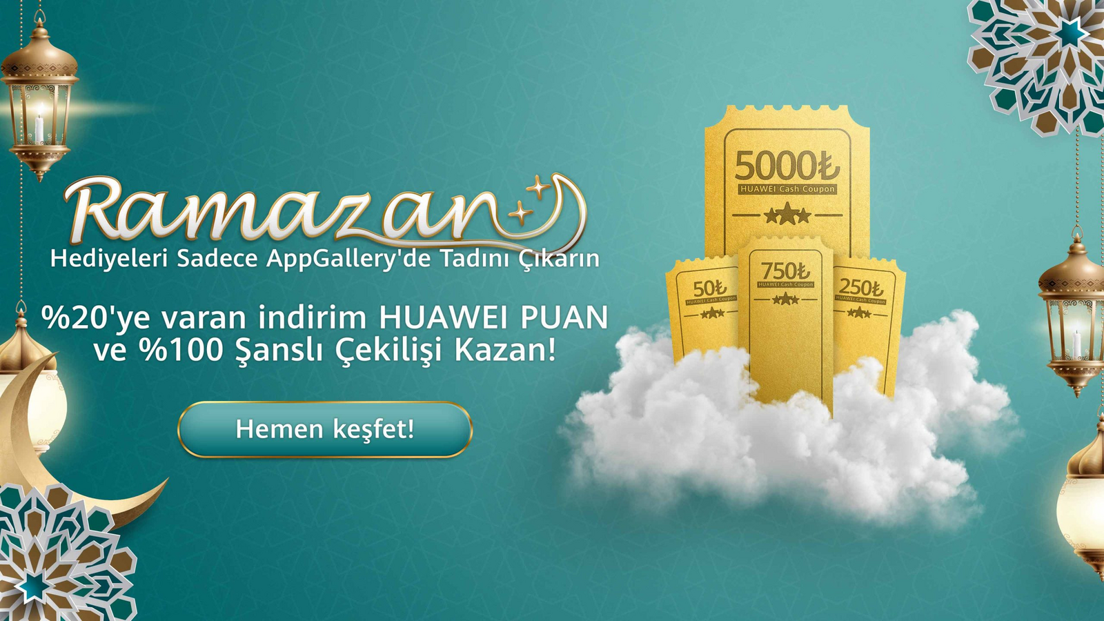 Uygulama İndirerek Kazan: Ramazan Işıkları ile Huawei Puan ve Kupon Kazanın!