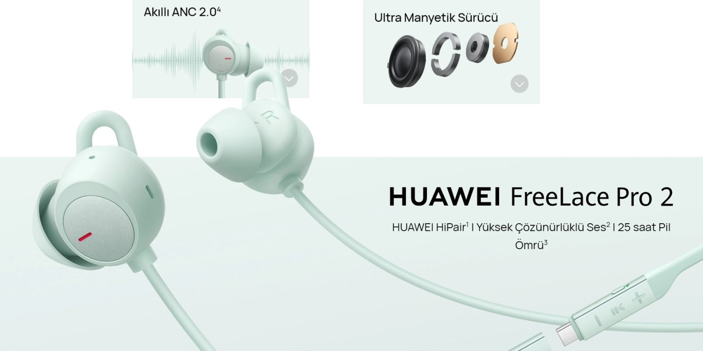 Huawei FreeLace Pro 2 Boyun Bantlı Kulaklıklar Tanıtıldı