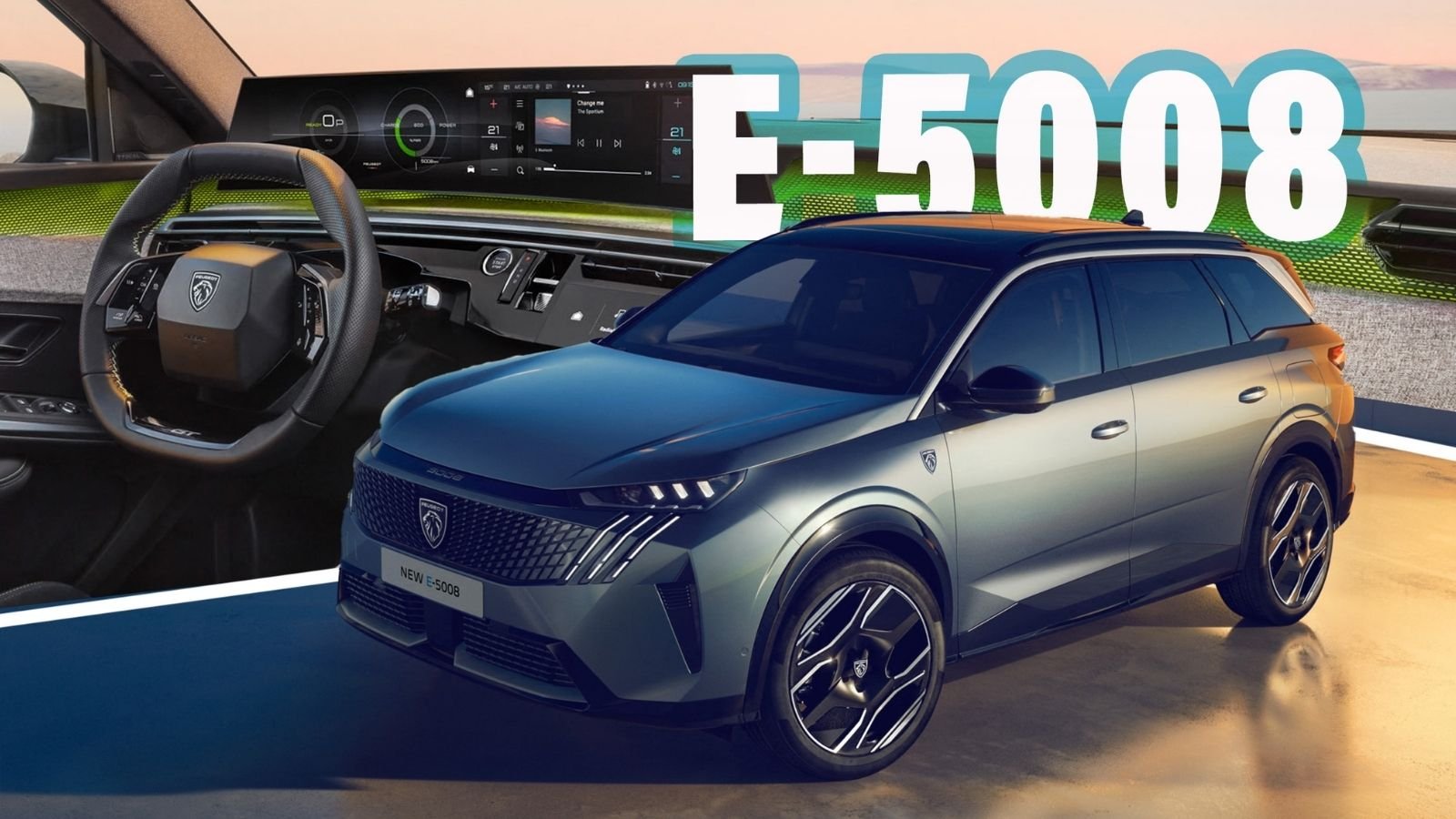 Elektrikli otomobil yeni Peugeot E-5008 görücüye çıktı. Markanın en büyük aracı ve direkt olarak geniş ailelere hitap etmekte. 