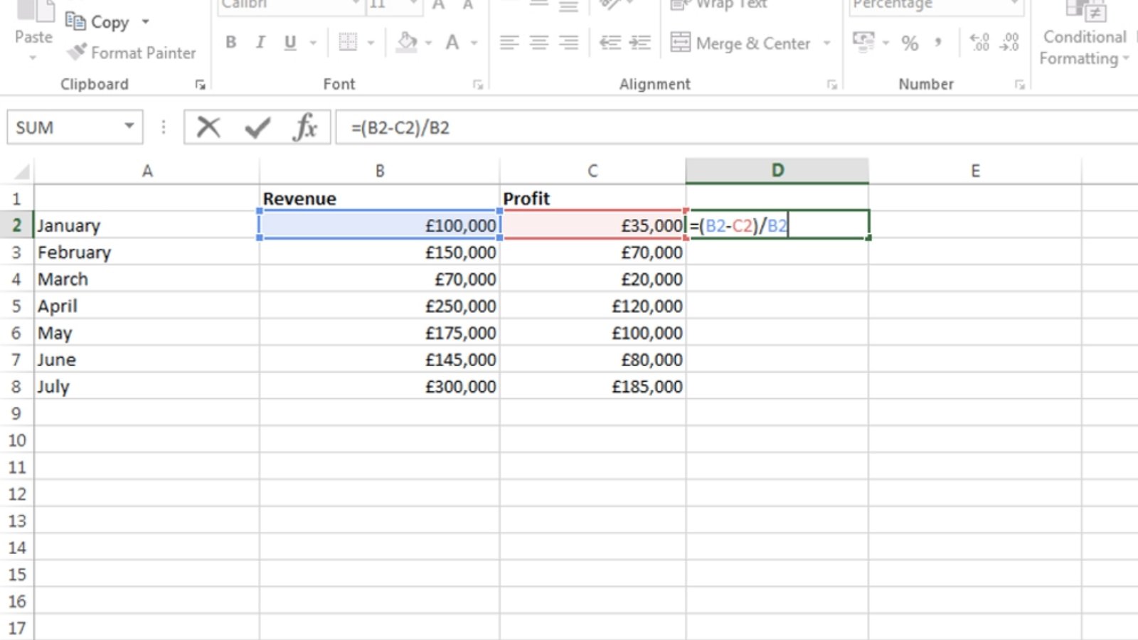 Excel'de Yüzdeler Nasıl Hesaplanır?