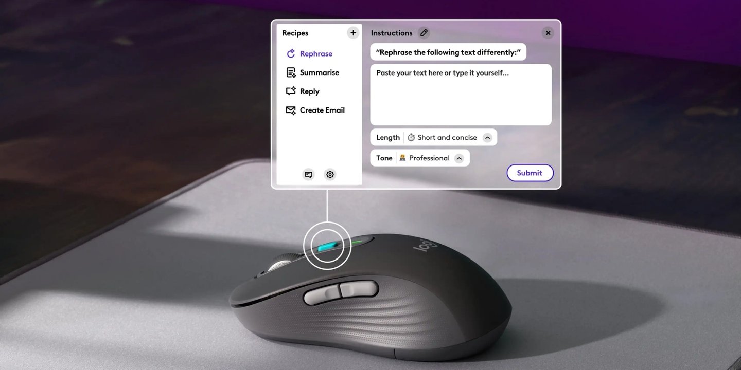 Logitech Yapay Zeka Butonlu Faresini Tanıttı 1 Logitech Yapay Zeka Butonlu Faresini Tanıttı
