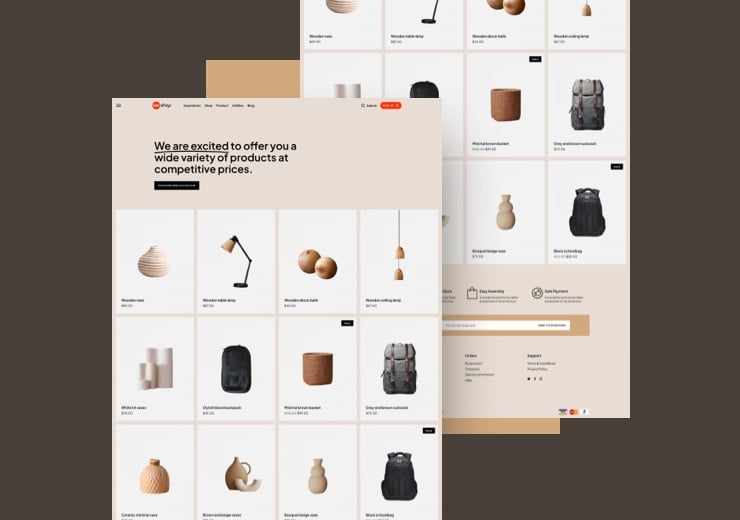 WeShop WordPress theme Homepage 3 demo