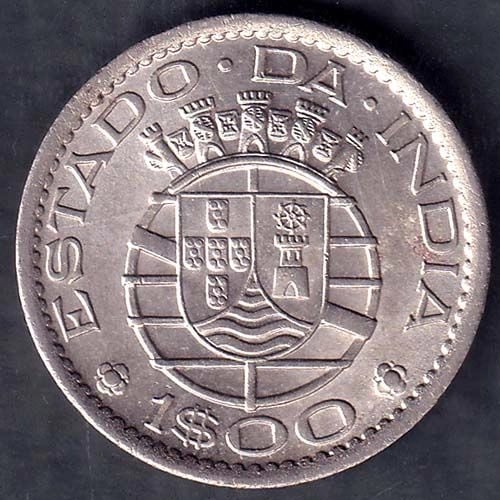 Portuguese India 1959 Goa 1 Escudo Coin ANH122