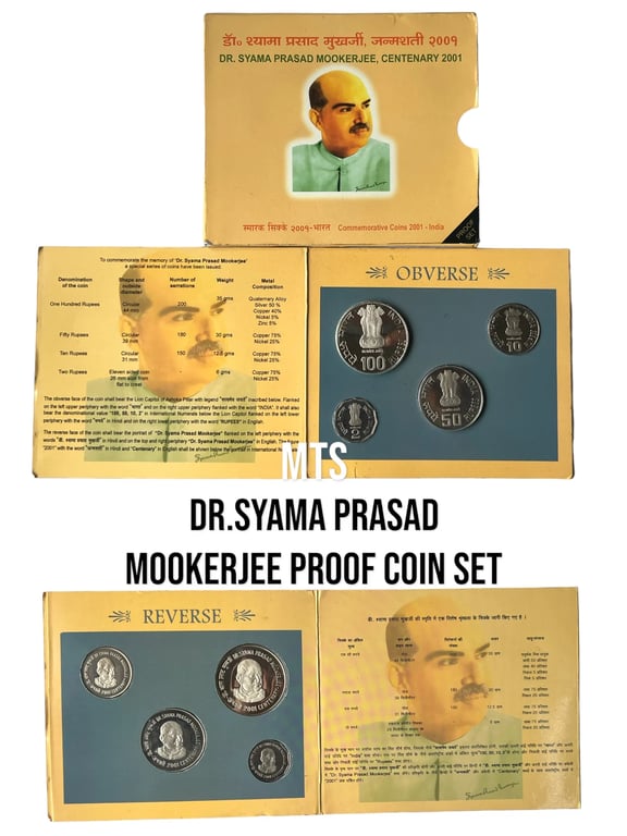 Dr Syama Prasad Mookerjee Proof Coin set