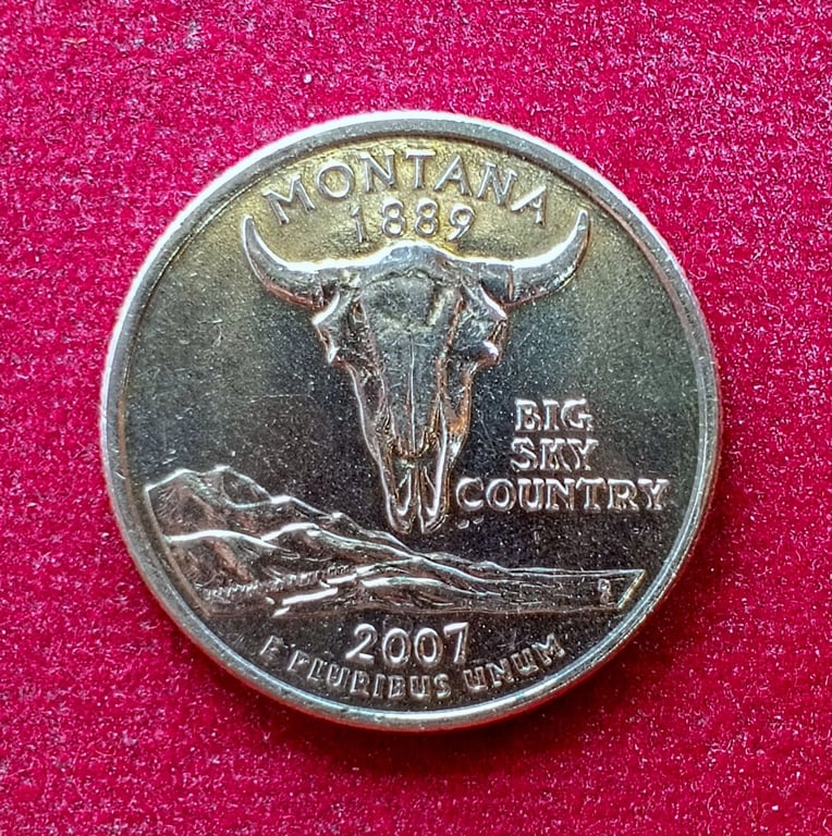 United States (USA) 1/4 Dollar Washington Quarter Montana 2007 Commemorative Coin  (D - Mint of Denver)