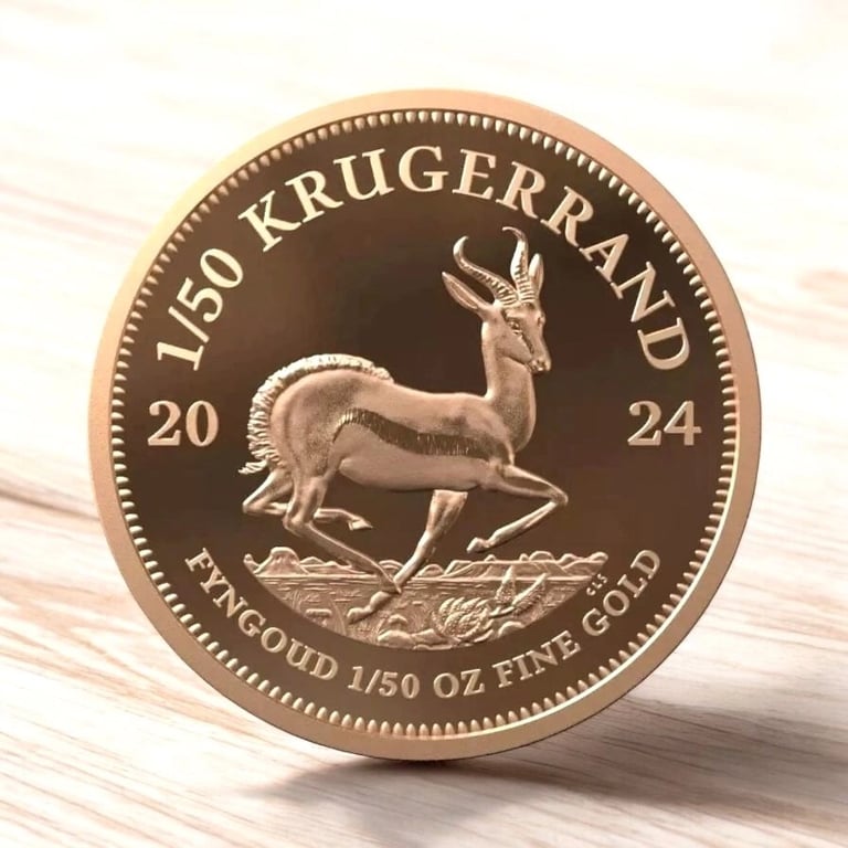 2024 1/50 Oz South African Krugerrand Gold Coin Pure African Gold