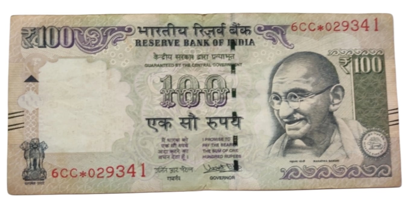 EXTREMELY RARE 100 RUPEES STAR NOTE OF RARE PREFIX 6CC SIGNED BY URJIT PATEL 2016