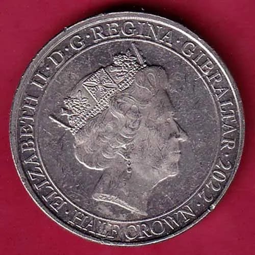 Elizabeth II DG Regina Gibraltar 2022 Half Crown SK 59