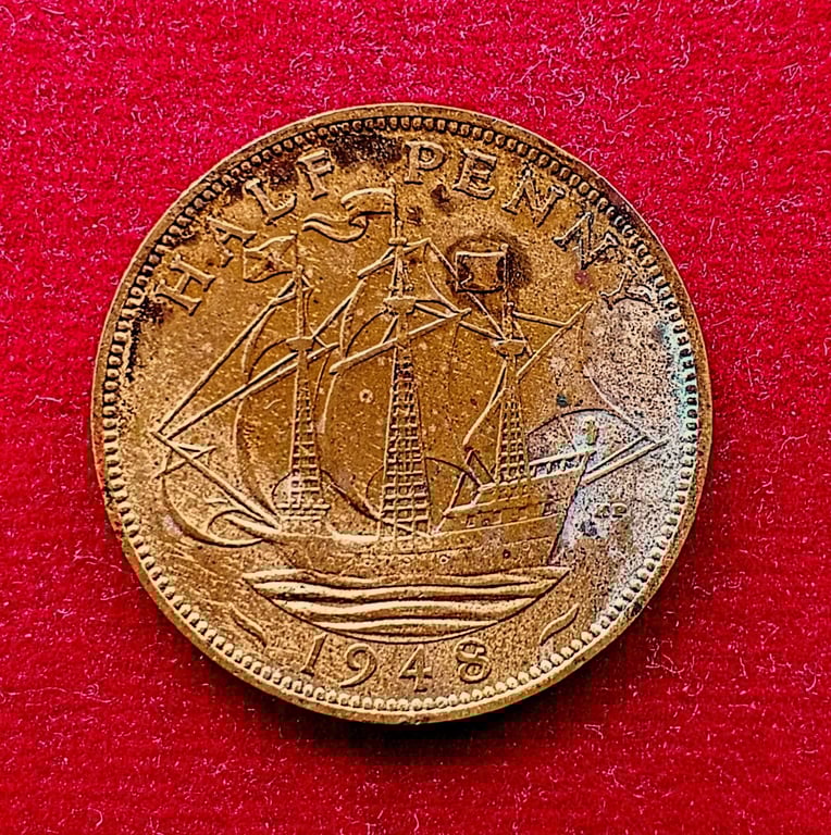 United Kingdom 1/2 Penny -  George VI  1948 Coin