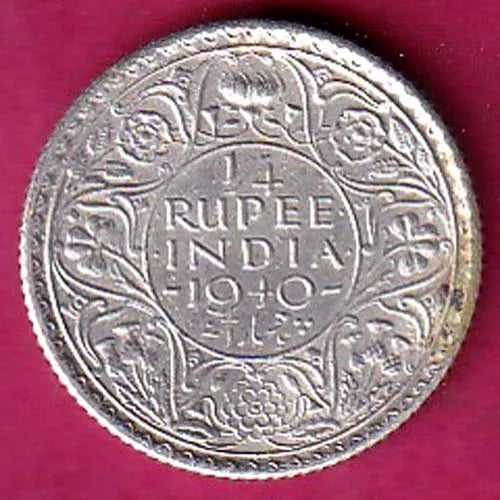 British India 1940 George vi king quarter rupee sk 303