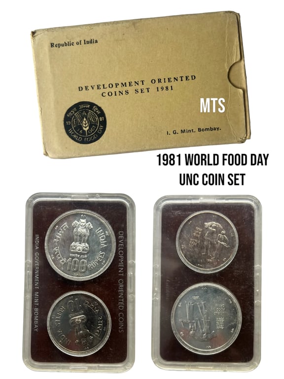 1981 World Food Day Unc Coin Set