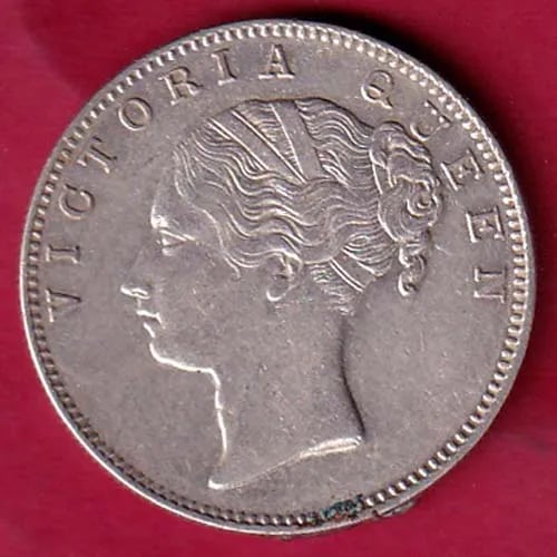 east india company 1840 continious legend victoria queen one rupee silver coin sk 692