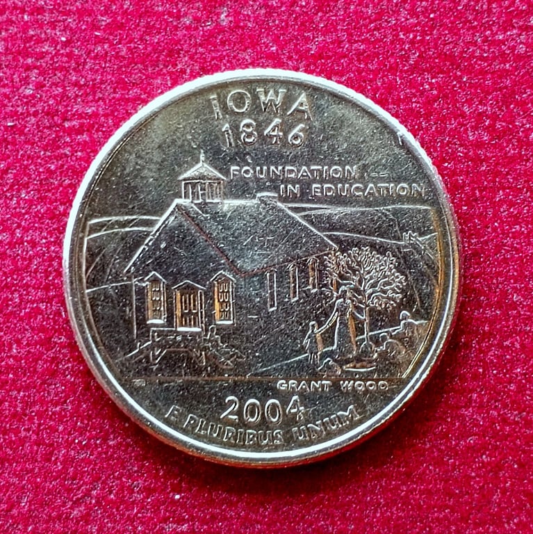 USA ( United States) 1/4 Dollar “Washington Quarter” Lowa 2004 Coin  (D - Mint of Denver)