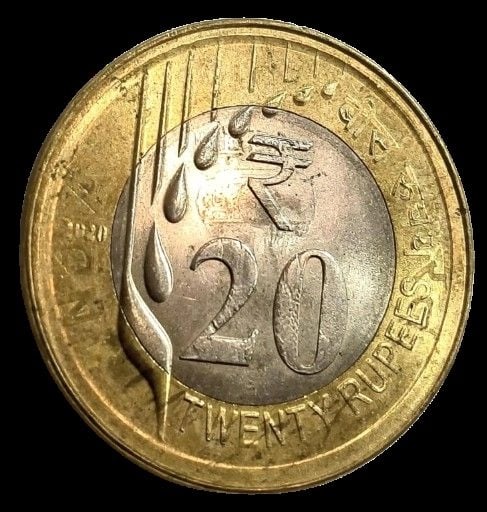 Rs. 20 Overstrike on Rs. 10 OMS Error Coin in Capsule