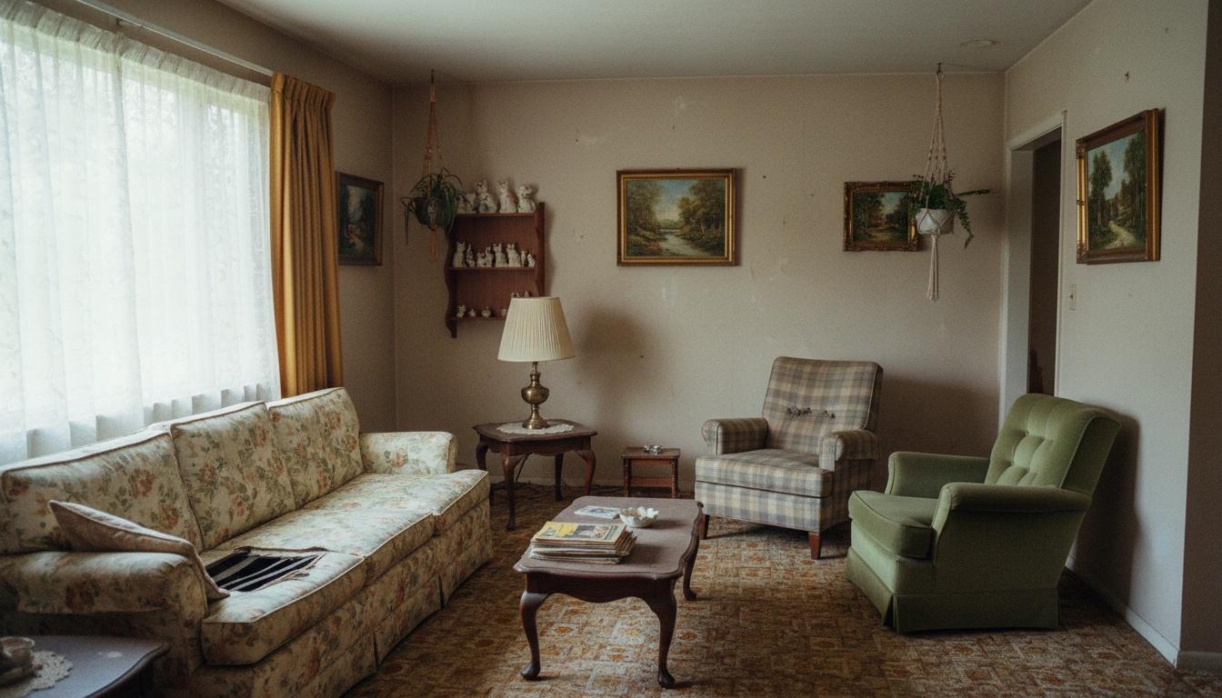 Living room before AI restyle: original room