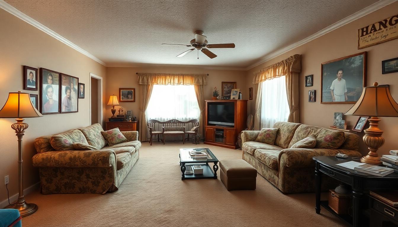 Living room before AI restyle: original room