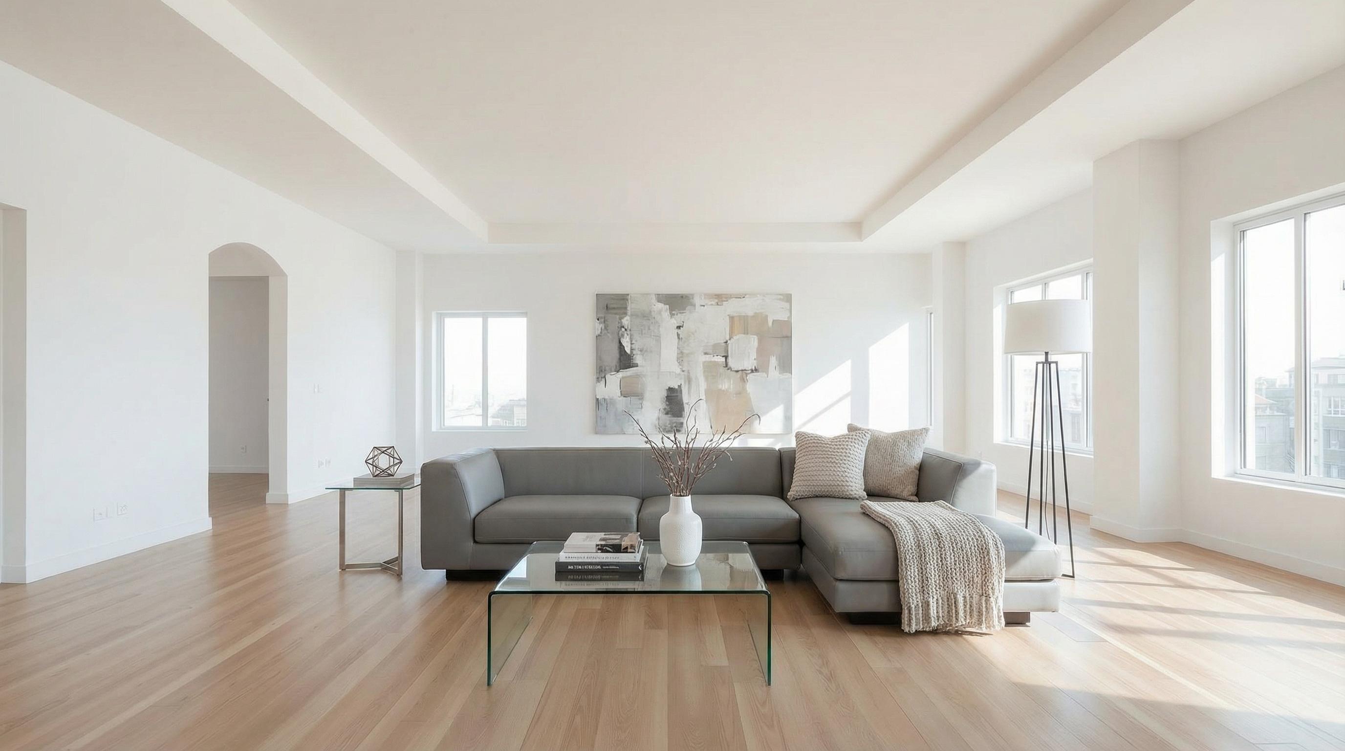Modern living room after AI restyle by Renovaitor: Modern Living Room Staging