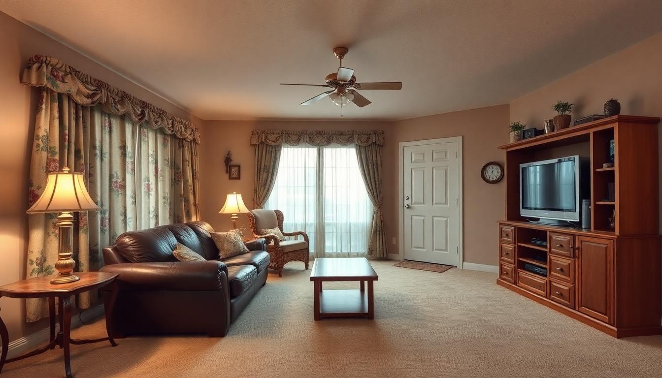 Living room before AI restyle: original room