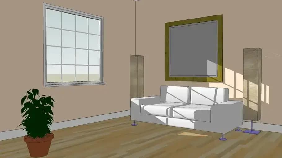 Living room before AI restyle: original room