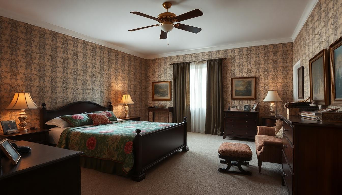 Bedroom before AI restyle: original room