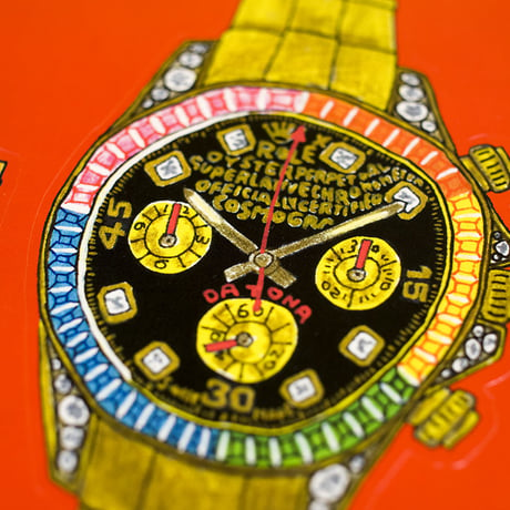 スイスの腕時計　ステッカーポスター　sticker poster
