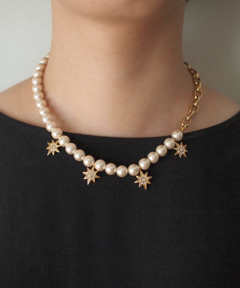 STAR pearl chain necklace | ADER.bijoux