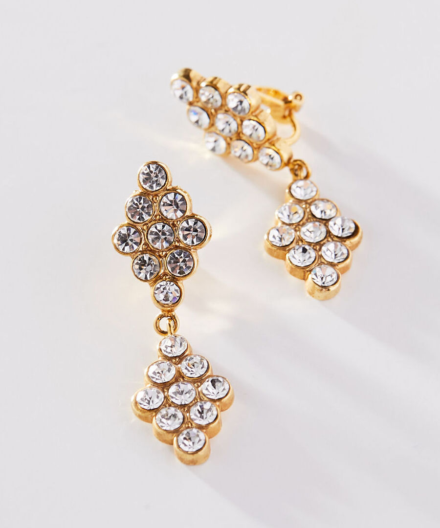 DIAMANTE crystal pierce (gold)