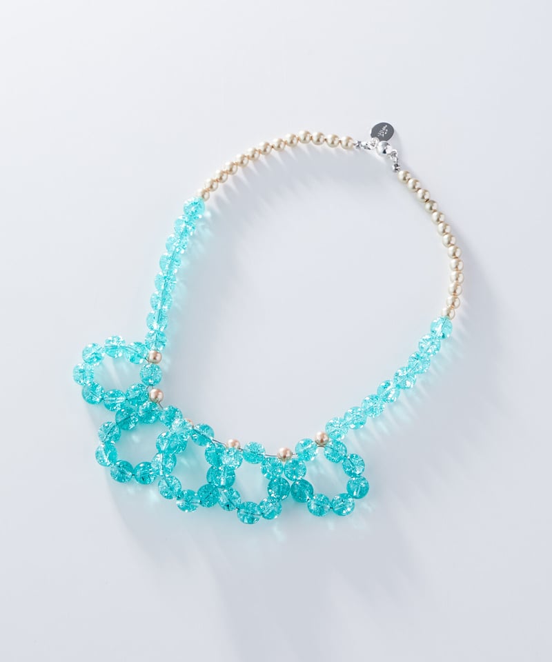 Emma》glass beads frill necklace / ADER.bijouxP...