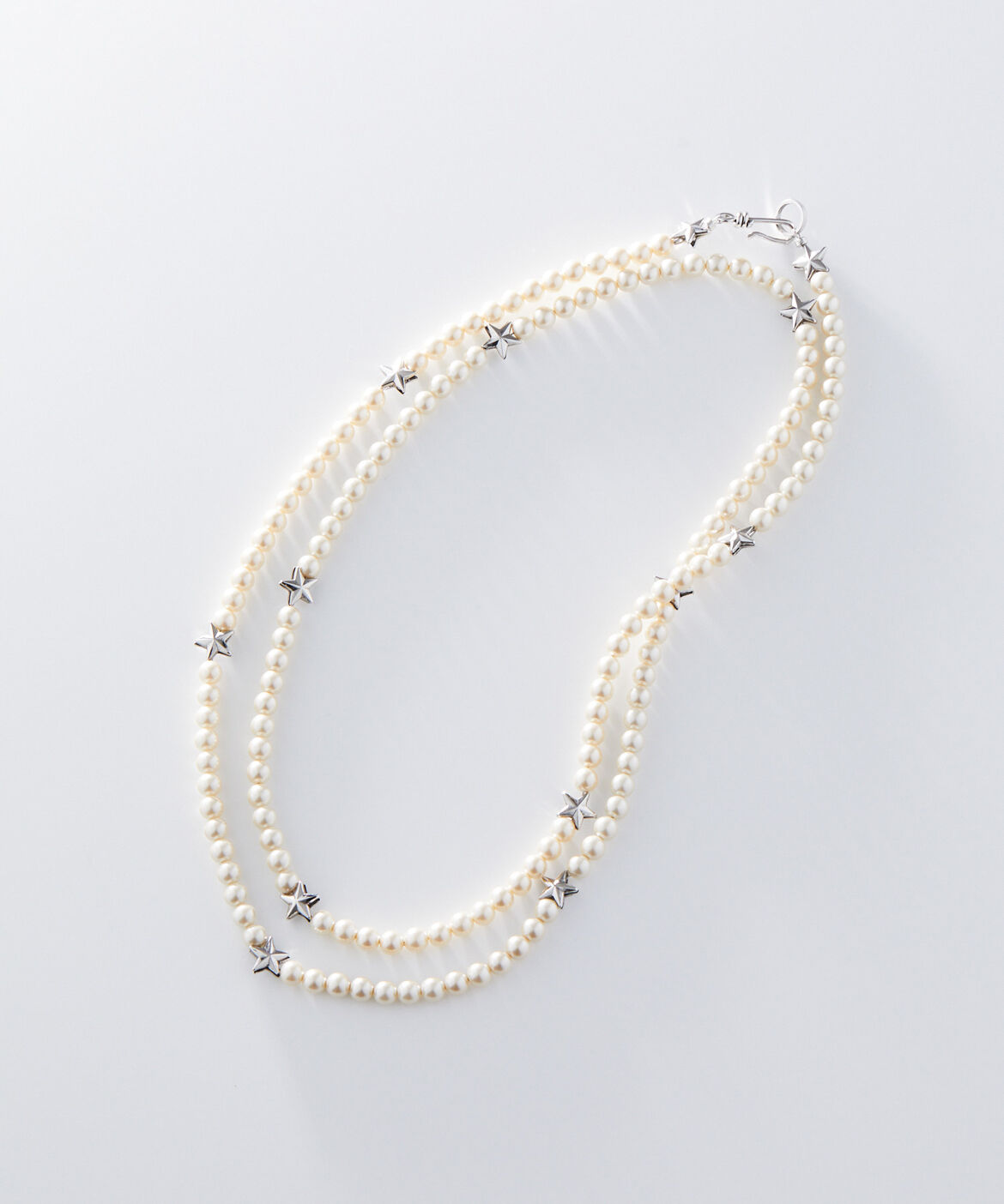 STAR studs pearl long necklace | ADER.bijoux