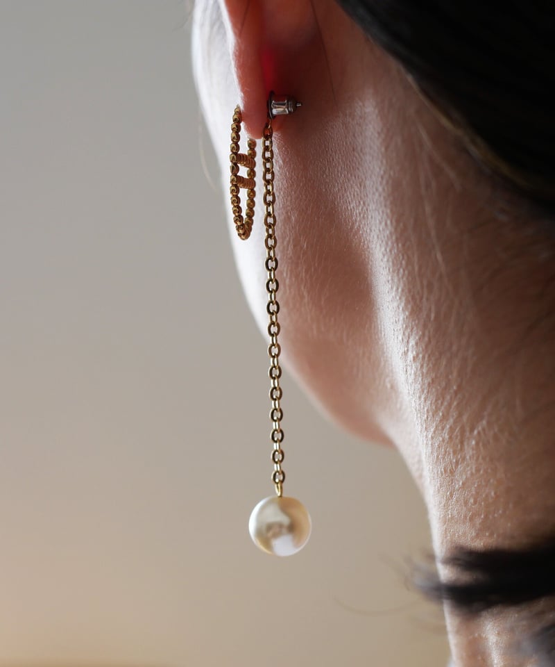 BATEAU pearl 2way pierce | ADER.bijoux