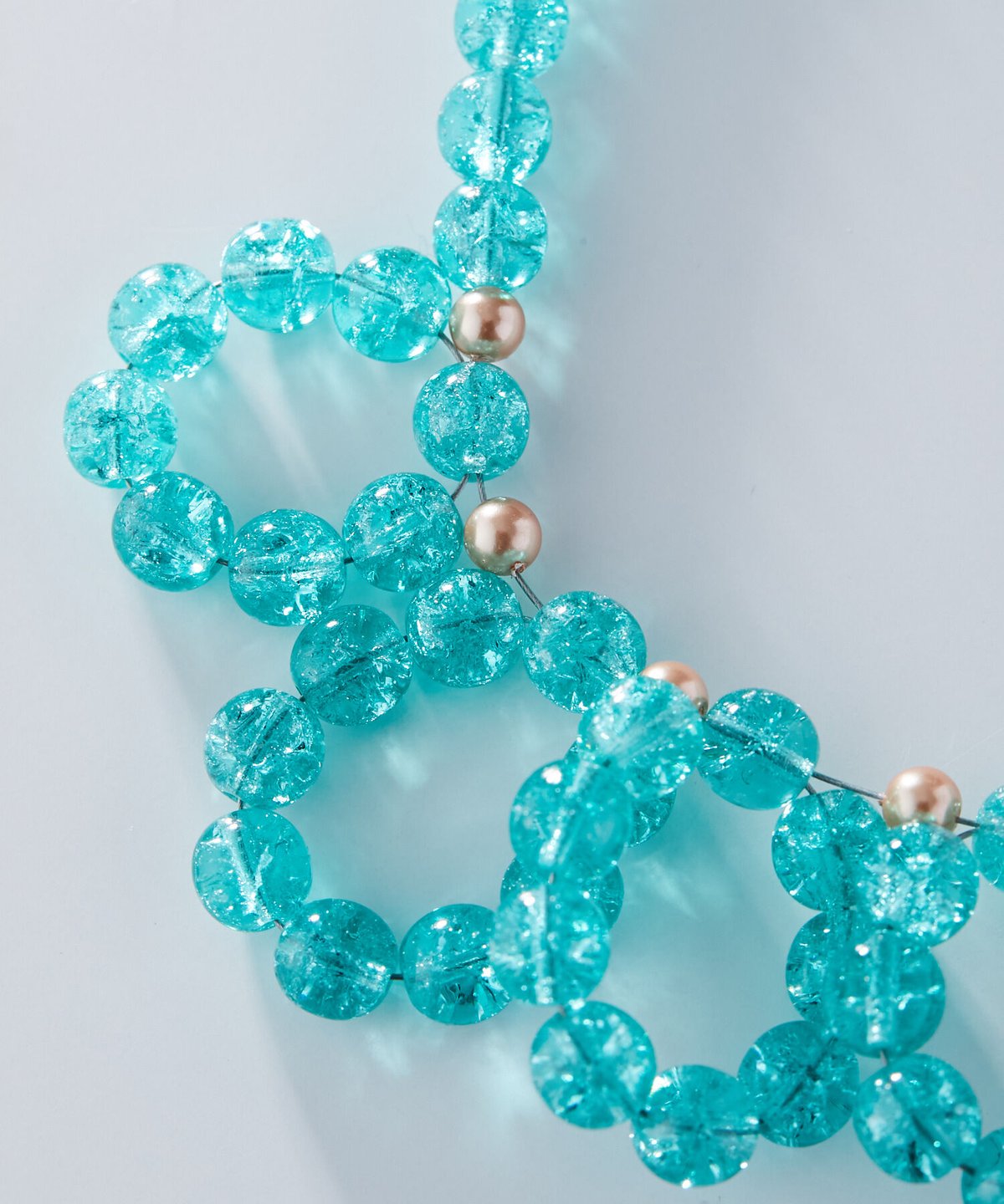 Emma》glass beads frill necklace / ADER.bijouxP...