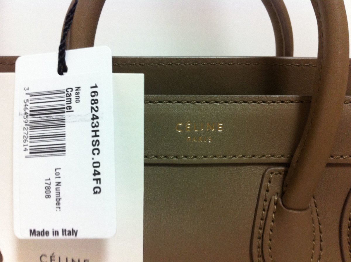セリーヌ ラゲージミニ 目だた キャメル celine