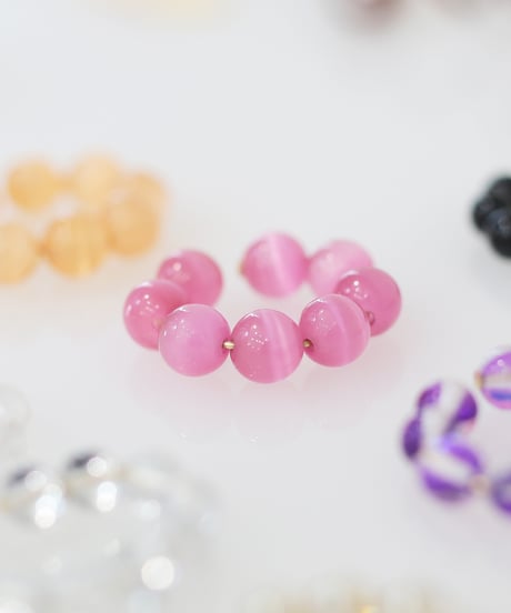 nemunemu stone ear cuff  大