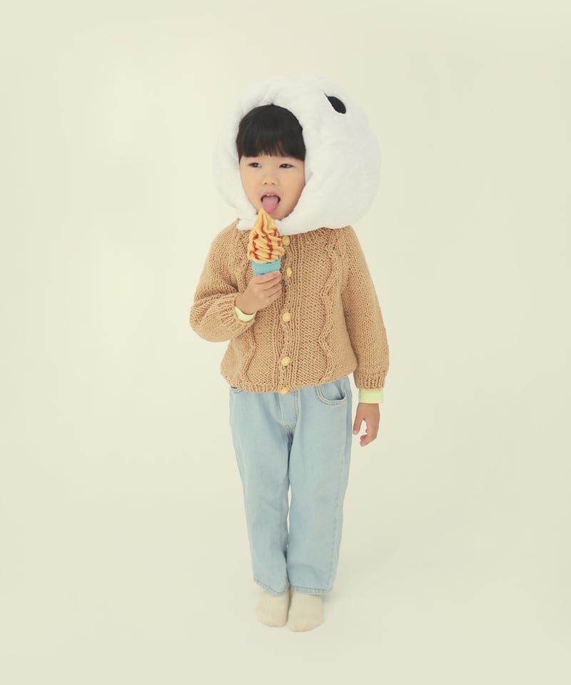 アイスクリームなキッズのカーディガンのキット 100サイズ