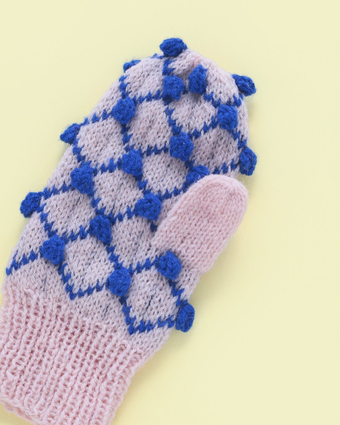 あしたのニット チュールドットのミトン［糸セット