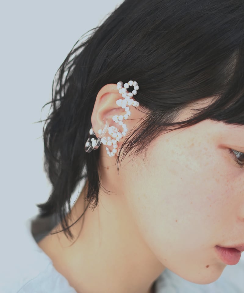 nemunemu kuru pearl ear cuff 4mm | chocoshoe on