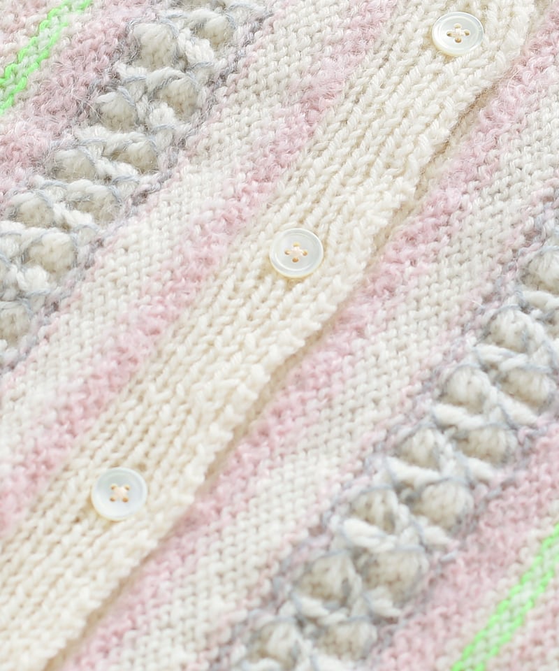 DARUMA PATTERN BOOK 10 ストライプのミックスカーディガン ［キット