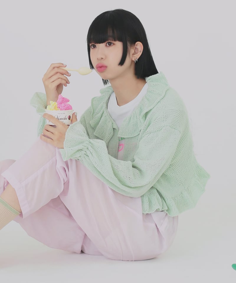 PUTUMAYO 猫耳 カーディガン フリル レース 森ガール ゴシック 袖レースアップリボンニットカーディガン – BUNNY APARTMENT