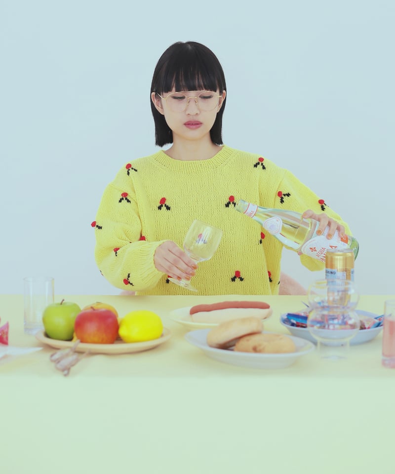 あしたのニット リトルフラワープルオーバー［糸セット