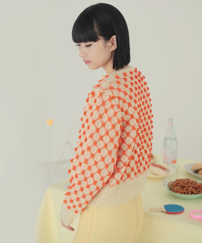 ★新品タグ付き★アンドシェリム★ニットアンサンブルドットチュール★ちばゆか★ sakishimatokyo ニット セーター 新色追加「着映えトップス」アルパカ