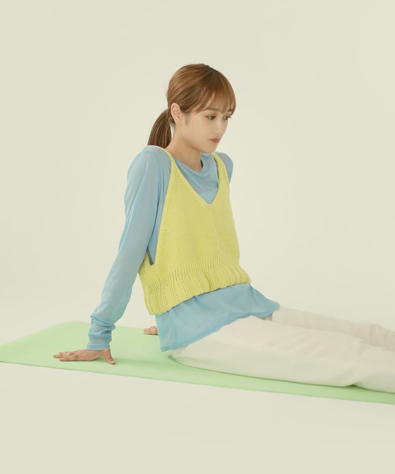 pois mellow cami メローキャミ 8/2 (sat) doble mesh cardigan 受注 mellow cami 即納 blouse