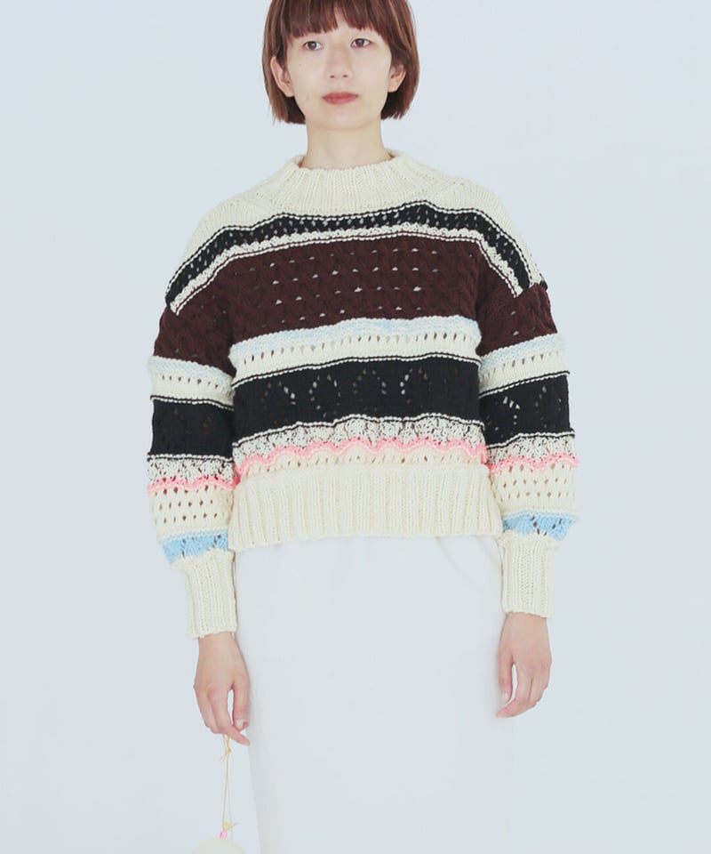 パニャ♥オーダー品 DARUMA PATTERN BOOK 8 オープンワークプルオーバーのキット | choco